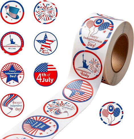 I Voted Stickers - 1.5 Inch 500 Pcs Political Campaign Decal White Red Blue Patriotic Label with Star Stripe for Election Votes Classroom Voting Game Party Decoration in Kuwait
