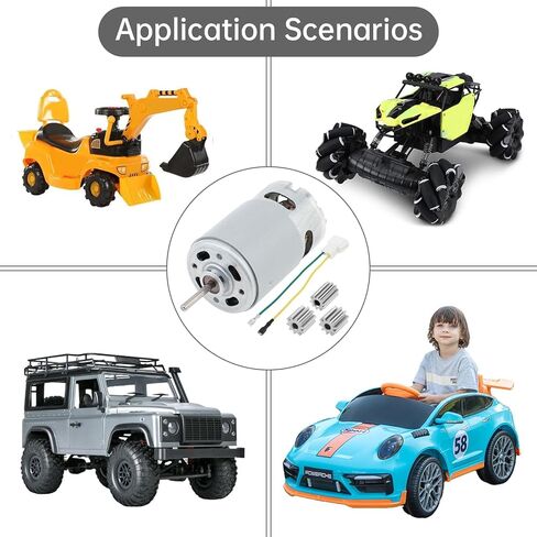 RS555 DC Motor 24V 40000RPM High Speed Electric Motor Replacement for Kid's Ride on Car Drive Motor Upgrade with 3 Types Gears (200, Horsepower, 40000, RPM) in Saudi Arabia