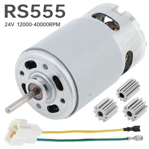 RS555 DC Motor 24V 40000RPM High Speed Electric Motor Replacement for Kid's Ride on Car Drive Motor Upgrade with 3 Types Gears (200, Horsepower, 40000, RPM) in Saudi Arabia