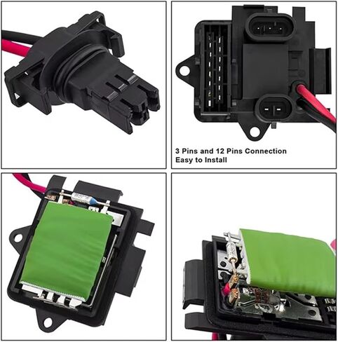 Heater Blower Fan Resistor Compatible with Trafic 7701046941 Car Heater Blower Motor Resistor 91158691 7701050325 4409452 in Kuwait