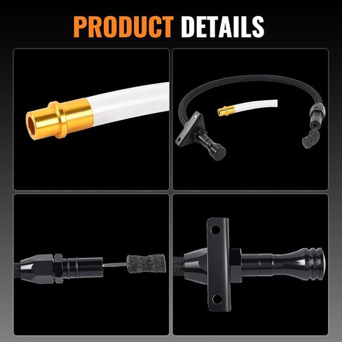 700R4 4L60E 4L80E Flexible Transmission Dipstick Stainless Steel Braided Hose Compatible with GM Chevy Black in Kuwait