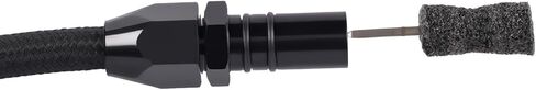 700R4 4L60E 4L80E Flexible Transmission Dipstick Stainless Steel Braided Hose Compatible with GM Chevy Black in Kuwait