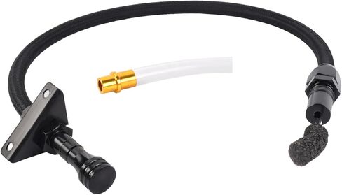 700R4 4L60E 4L80E Flexible Transmission Dipstick Stainless Steel Braided Hose Compatible with GM Chevy Black in Kuwait