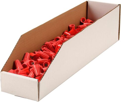 Global Industrial Open Top Corrugated Bin Box, 4"W x 18"D x 4-1/2"H, White, Lot of 50 in Kuwait