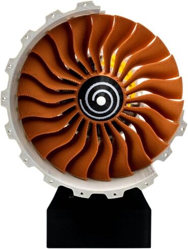 TR900 Turbofan Engine Model-3D Printer Aircraft Engine Kit - 1:20 Turbojet Engine Model - لعبة تعليم العلوم الميكانيكية - هدية لعشاق الطيران - إصدار فاخر مع علبة عرض مصنوعة من خليط معدني in Saudi Arabia