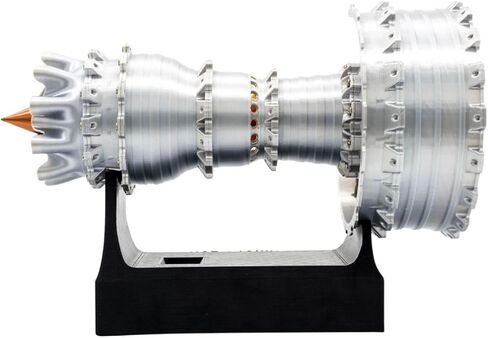 TR900 Turbofan Engine Model-3D Printer Aircraft Engine Kit - 1:20 Turbojet Engine Model - لعبة تعليم العلوم الميكانيكية - هدية لعشاق الطيران - إصدار فاخر مع علبة عرض مصنوعة من خليط معدني in Saudi Arabia