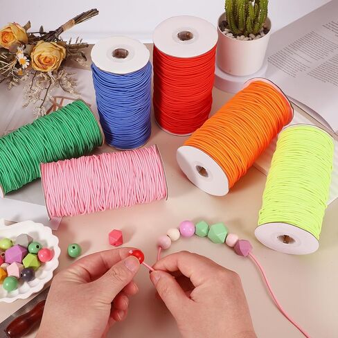 Stretchy String for Bracelets, Elastic Crystal Thread Stretch Elastic Beading Cord 2mm & Purple-Fitting for(Bracelets/Sewing/Beading/Necklace/Jewelry Making/Crafts DIY) in Kuwait
