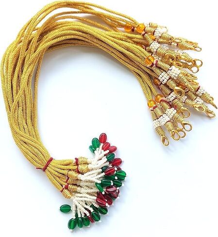 6 Pieces Metal Brass Pearl Necklace Back Rope Dori for Silk Thread Jewellery Terracotta and Quilling Jewelry in Kuwait