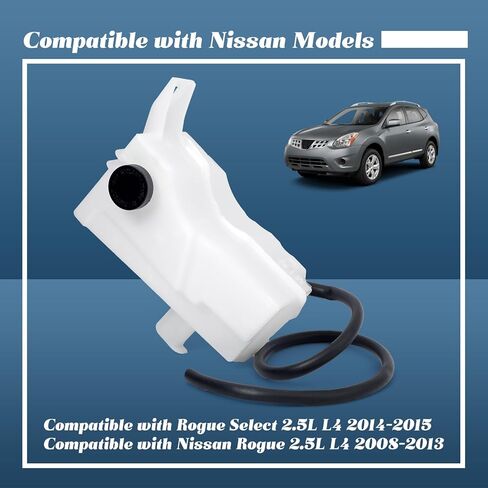 21711-JG000 Coolant Overflow Reservoir Tank with Cap Replacement for Nissan Rogue 2008-2013 Rogue Select 2014-2015 2.5L L4, Replace 603-498 NI3014124 21711JG000 603498 217123NA0A in Kuwait