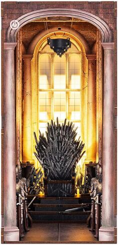 Revell Book Nook Kit Game of Thrones House of the Dragon - Iron Throne Miniature DIY Kit 9" Booknook 3D Wooden Puzzle with LED Light Bookshelf Décor Gift for Adults Women Men in Kuwait