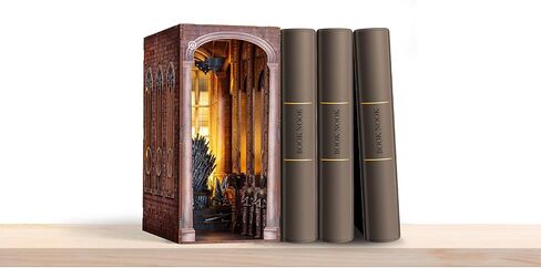 Revell Book Nook Kit Game of Thrones House of the Dragon - Iron Throne Miniature DIY Kit 9" Booknook 3D Wooden Puzzle with LED Light Bookshelf Décor Gift for Adults Women Men in Kuwait