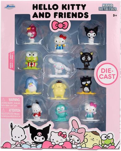 Jada Sanrio Nano Metalfigs 12-Pack – Die-Cast Mini Figures Set, Series 1 Includes Hello Kitty, My Melody, Kuromi & More Toys in Kuwait
