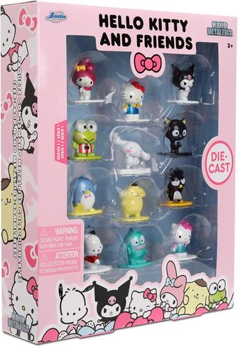 Jada Sanrio Nano Metalfigs 12-Pack – Die-Cast Mini Figures Set, Series 1 Includes Hello Kitty, My Melody, Kuromi & More Toys in Kuwait