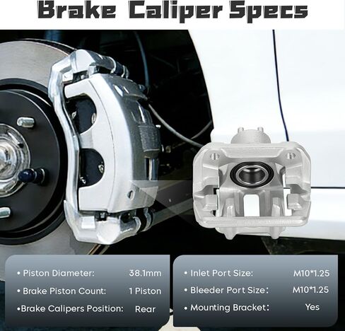 مجموعة فرجار فرامل قرص الفرامل الخلفية اليسرى اليمنى متوافقة مع Honda CR-V CRV 2007-2011، Accord Crosstour 2010 2011، لـ Acura RDX 2007-2012، استبدل 19-B2910A 19-B2911A in Kuwait