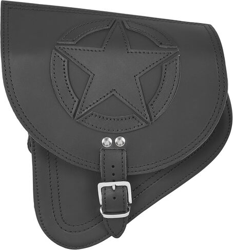 حقيبة Fortuna Black Swing Arm Bag Biker Bag إطار صلب متوافق مع Harley Davidson Fatboy Left Breakout Fat Bob Side HD Special Edition Side Bag in Kuwait