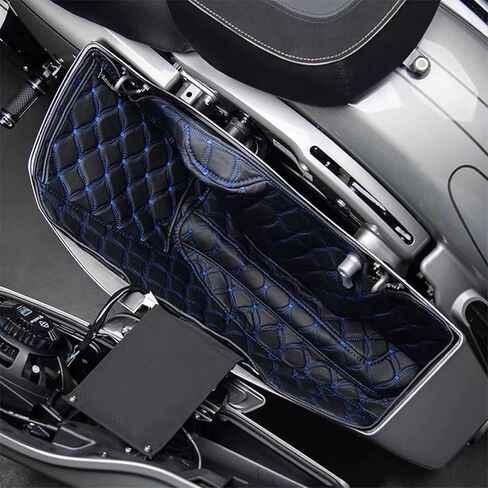 Saddlebags Liners Carpet Insert for 2023 2024 2025 2026 Harley Touring Road Glide, Street Glide, CVO Road Glide, CVO Street Glide, CVO Road Glide ST Models (Blue Stitching) in Kuwait
