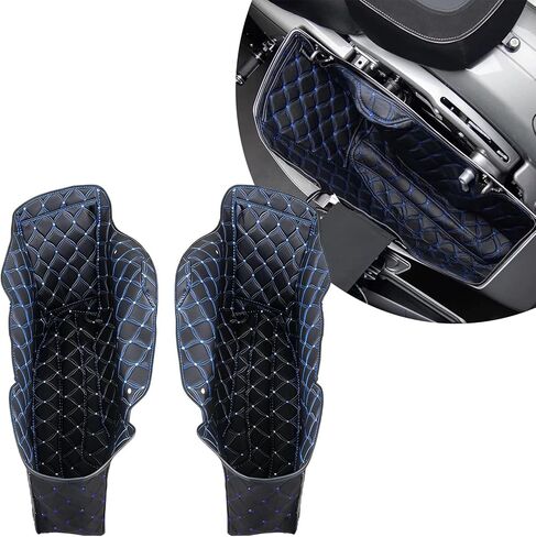 Saddlebags Liners Carpet Insert for 2023 2024 2025 2026 Harley Touring Road Glide, Street Glide, CVO Road Glide, CVO Street Glide, CVO Road Glide ST Models (Blue Stitching) in Kuwait