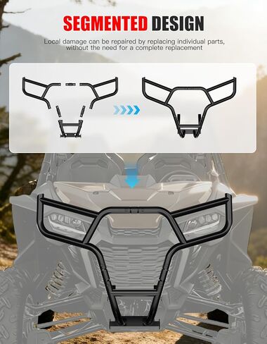 Talon 1000 Front Bumper Brushguard, Heavy-Duty Steel Combined Brush Guard Protector for Honda Talon 1000R 1000X 1000X-4 2022-2025 Accessories, Impact-Resistant, Protect Headlights Front End in Kuwait