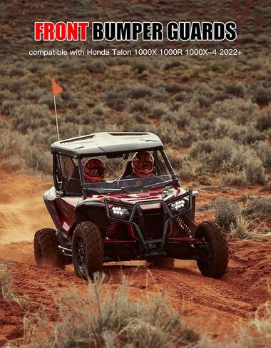 Talon 1000 Front Bumper Brushguard, Heavy-Duty Steel Combined Brush Guard Protector for Honda Talon 1000R 1000X 1000X-4 2022-2025 Accessories, Impact-Resistant, Protect Headlights Front End in Kuwait