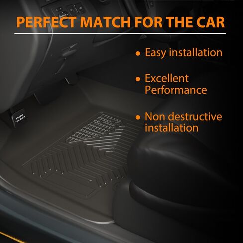 G-PLUS TPE Floor Mats Fit Dodge Ram 1500 Quad Cab 2009-2018 / Ram 1500 Classic Quad Cab 2019-2022 1st & 2nd Row Truck Accessories Cargo Liners All Weather Protection 3PCs Black Alfombras para Carro in Kuwait
