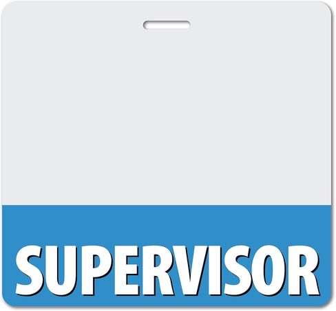 Supervisor Heavy Duty Horizontal Bright Pink (1 Pack) - Spill & Tear Proof Cards - 2 Sided USA Printed Quick Role Identifier ID Tag Backer by BadgeZoo in Kuwait