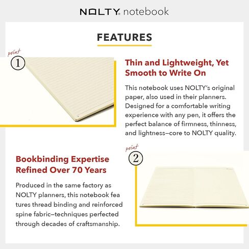 NOLTY Notebook, A5, 96 Pages, Cream Paper, 3.5mm Grid, Made in Japan, Black, NCG11 in Saudi Arabia