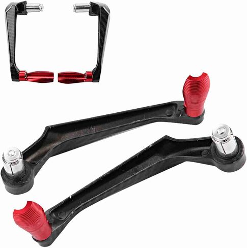 7/8inch Universal Motorcycle Handlebar Brake Protector, Aluminum Alloy Brake Handlebar Guard (Red) in Saudi Arabia