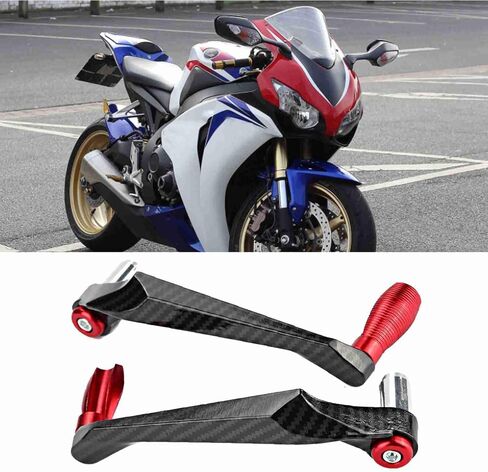 7/8inch Universal Motorcycle Handlebar Brake Protector, Aluminum Alloy Brake Handlebar Guard (Red) in Saudi Arabia