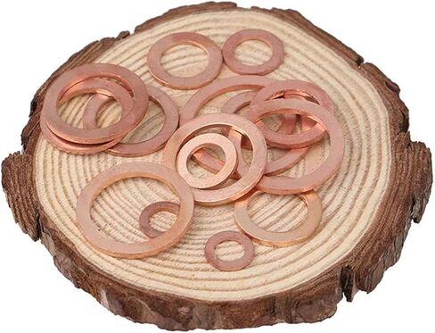 150PCS Copper Washers for Oil Sump M6 M8 M10 M12 M14 M16 M18 Copper Sealing Washers Gasket Assortment Kit Set in Saudi Arabia