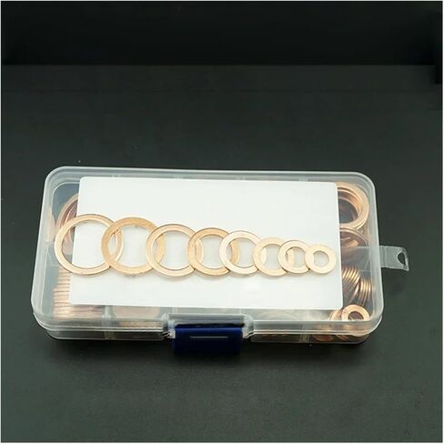 150PCS Copper Washers for Oil Sump M6 M8 M10 M12 M14 M16 M18 Copper Sealing Washers Gasket Assortment Kit Set in Saudi Arabia
