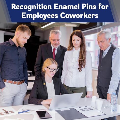 50 Sets Employee of The Month Gifts Employee Appreciation Gifts Bulk Recognition Package, Contains Star Lapel Pins, Thank You Cards and Organza Bags for Staff Team Member Recognition in Saudi Arabia