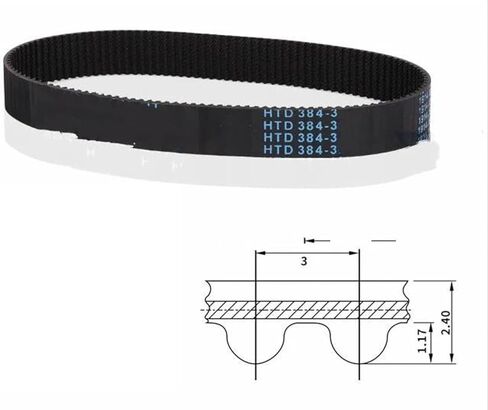 Drive Belt HTD3 Timing Belt Closed-Loop 144-3-6 HTD 3 108 117 123 126 138 144 168 174 177 183 189 201 213-216(9mm,3 216 72T) in Saudi Arabia