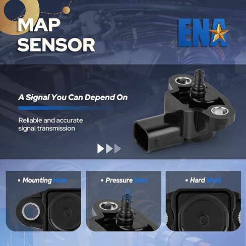 ENA Manifold Absolute Pressure Sensor Compatible with 1998-2020 Mercedes-Benz Maybach GLK350 ML350 C300 C350 E350 GL450 GL550 GL350 S500 S550 SL500 SL550 SLK350 G500 G550 Replacement for AS450 in Kuwait