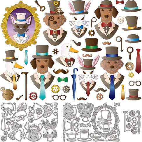 GLOBLELAND Fence Cat Cutting Dies for Card Making Grass Flowers Metal Die Cuts Cutting Dies Templates for Scrapbooking Journal Embossing Paper Craft Decor in Saudi Arabia
