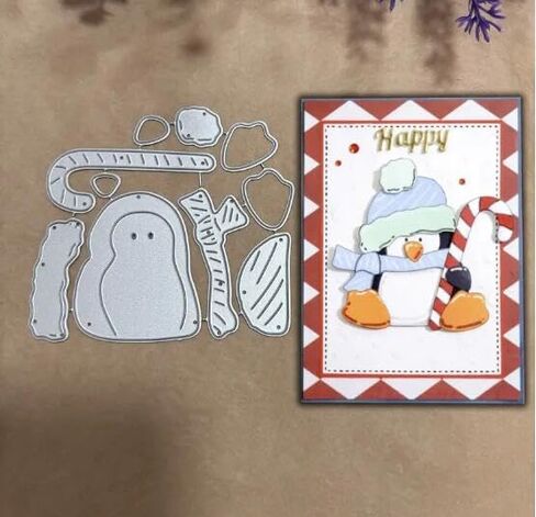 Merry Christmas Penguin Cat Metal Die Cuts,Spring Sunflower Frame Leaf Cutting Dies Cut Stencils for DIY Scrapbooking Album Decorative Embossing Paper Dies for Card Making in Kuwait