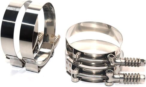 2 Pack TMKOOL 75mm to 83mm 2.75" Spring Loaded Constant Tension T Bolt Clamp Stainless Steel for 2.75" ID Coupler Hose (2PCS 75-83MM) in Kuwait