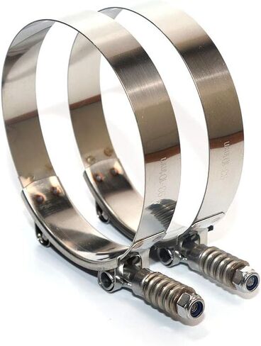 2 Pack TMKOOL 75mm to 83mm 2.75" Spring Loaded Constant Tension T Bolt Clamp Stainless Steel for 2.75" ID Coupler Hose (2PCS 75-83MM) in Kuwait