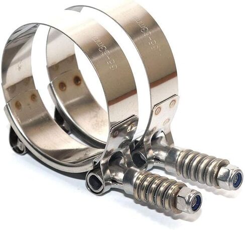 2 Pack TMKOOL 75mm to 83mm 2.75" Spring Loaded Constant Tension T Bolt Clamp Stainless Steel for 2.75" ID Coupler Hose (2PCS 75-83MM) in Kuwait