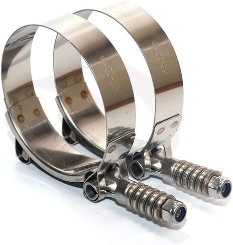 2 Pack TMKOOL 75mm to 83mm 2.75" Spring Loaded Constant Tension T Bolt Clamp Stainless Steel for 2.75" ID Coupler Hose (2PCS 75-83MM) in Kuwait