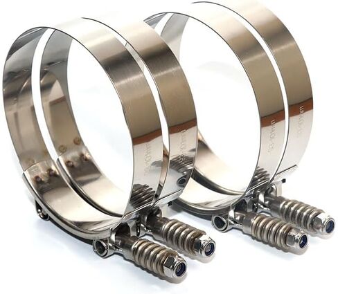 2 Pack TMKOOL 75mm to 83mm 2.75" Spring Loaded Constant Tension T Bolt Clamp Stainless Steel for 2.75" ID Coupler Hose (2PCS 75-83MM) in Kuwait