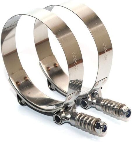 2 Pack TMKOOL 75mm to 83mm 2.75" Spring Loaded Constant Tension T Bolt Clamp Stainless Steel for 2.75" ID Coupler Hose (2PCS 75-83MM) in Kuwait