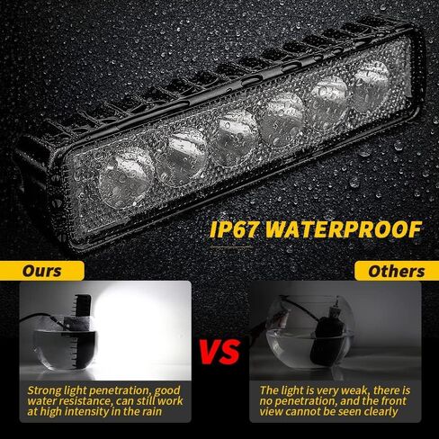 Willpower 2 قطعة شريط إضاءة LED 6 بوصة 18 وات صفوف واحدة شعاع بقعة نحيفة صغيرة LED القرون ضوء العمل على الطرق الوعرة القيادة ضوء الضباب لسيارات الدفع الرباعي ATV شاحنة دراجة نارية قارب in Kuwait