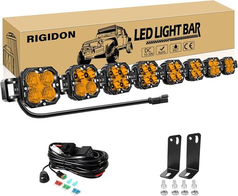 RIGIDON 52 Inch LED Light Bar, 240W 24000LM 6000K White, Straight Curved Adjustable Linkable, Spot Flood Combo Driving Offroad Work Light with DT Wire for Trucks, 4x4, SUV, ATV, UTV in Saudi Arabia