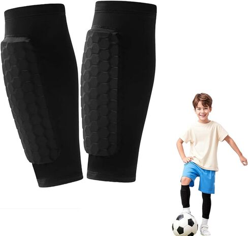 Ski Shin Guards Pads Socks Gel for Skiing,Calf Compression Sleeve with Honeycomb Pads,Breathable Elastic Anti-Collision for Skiing & Snowboarding in Saudi Arabia