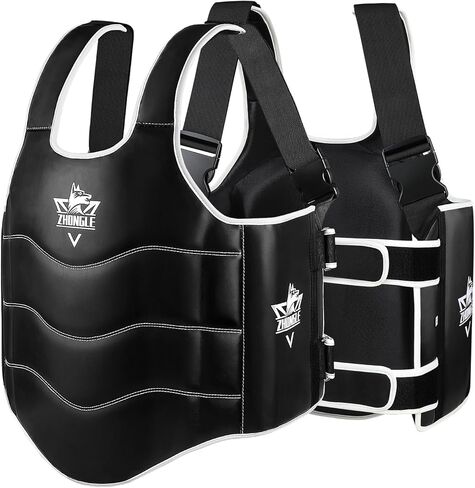 Boxing Chest Protector Adjustable MMA Taekwondo Muay Thai Chest Protector, Boxing Training Heavy fist, Adjustable Shield, Martial Arts Upper Abdomen Protective pad, Taekwondo in Saudi Arabia