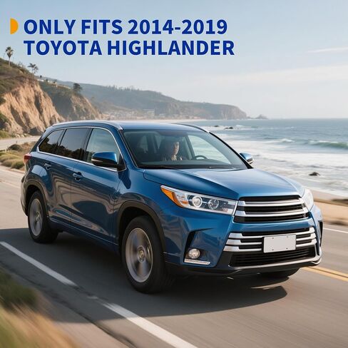 لوحات تشغيل مقاس 4 بوصات متوافقة مع 2014-2019 Toyota Highlander، قضبان خطوة من سبائك الألومنيوم البلاستيكية، قضبان Nerf بخطوات جانبية على طراز OE، عبوتان in Kuwait