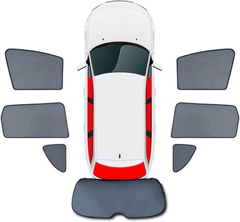 Car Window Shades for Subaru Impreza Sedan 2016-2018, Breathable Mesh Sun Shield Car Window Shade Sunshades Privacy Curtains Heat Block Car Side Window Sun Shade,7pcs Wholecar in Saudi Arabia