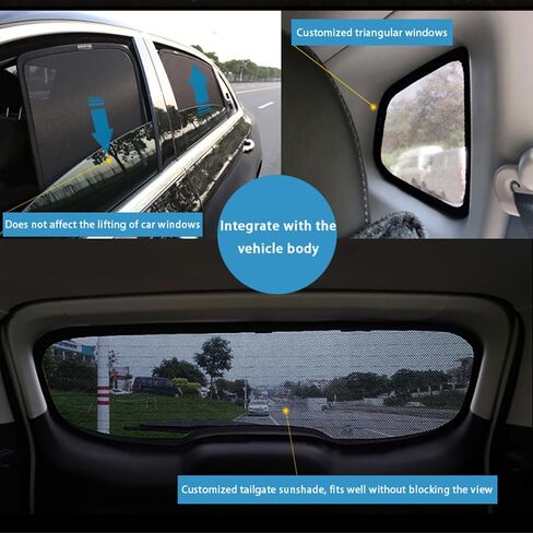 Car Window Shades for Subaru Impreza Sedan 2016-2018, Breathable Mesh Sun Shield Car Window Shade Sunshades Privacy Curtains Heat Block Car Side Window Sun Shade,7pcs Wholecar in Saudi Arabia