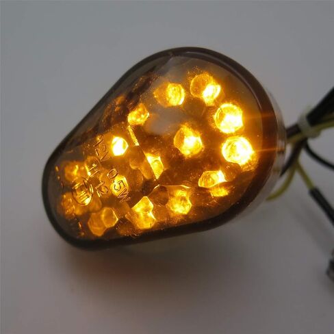 Amber LED Diamond Turn Signal Lights ABS Housing Flush Mount Fits ZZR600 ZX-6R ZX-7R ZX-9R ZX-10R ZX-12R Motorcycle Indicator Side Marker Lamps in Saudi Arabia