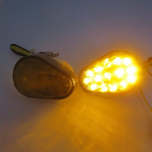 Amber LED Diamond Turn Signal Lights ABS Housing Flush Mount Fits ZZR600 ZX-6R ZX-7R ZX-9R ZX-10R ZX-12R Motorcycle Indicator Side Marker Lamps in Saudi Arabia